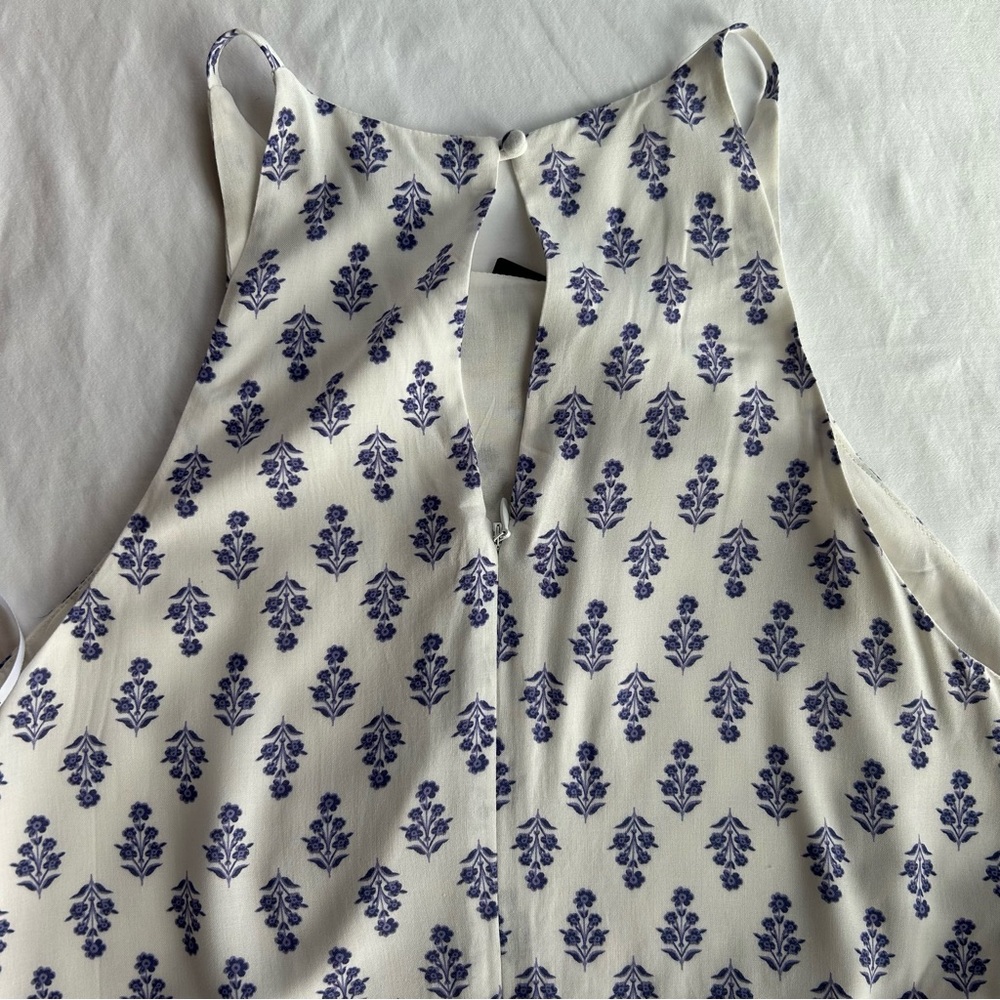 Lulus Women’s Maxi Dress With Purple Floral Pattern Side Ties Sz L NWT - Picture 12 of 12